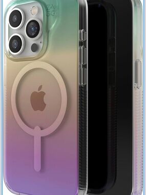 iPhone 15 pro MagSafe-Compatible Gradient Phone Case — Green & Purple